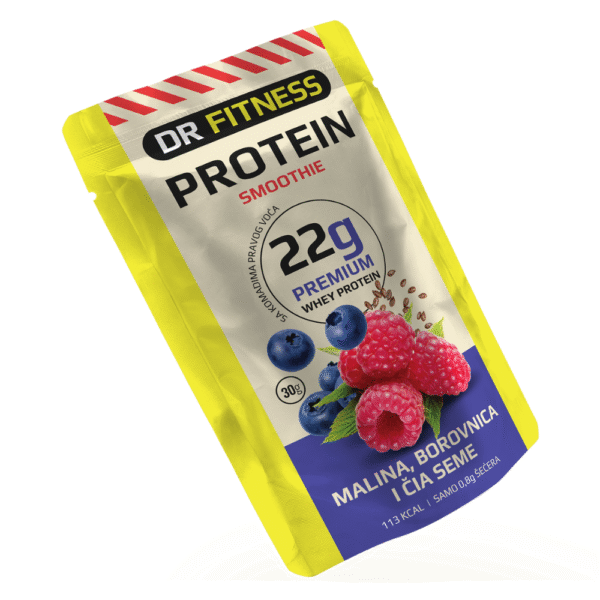 Protein Smoothie - malina, borovnica, čia 30gr